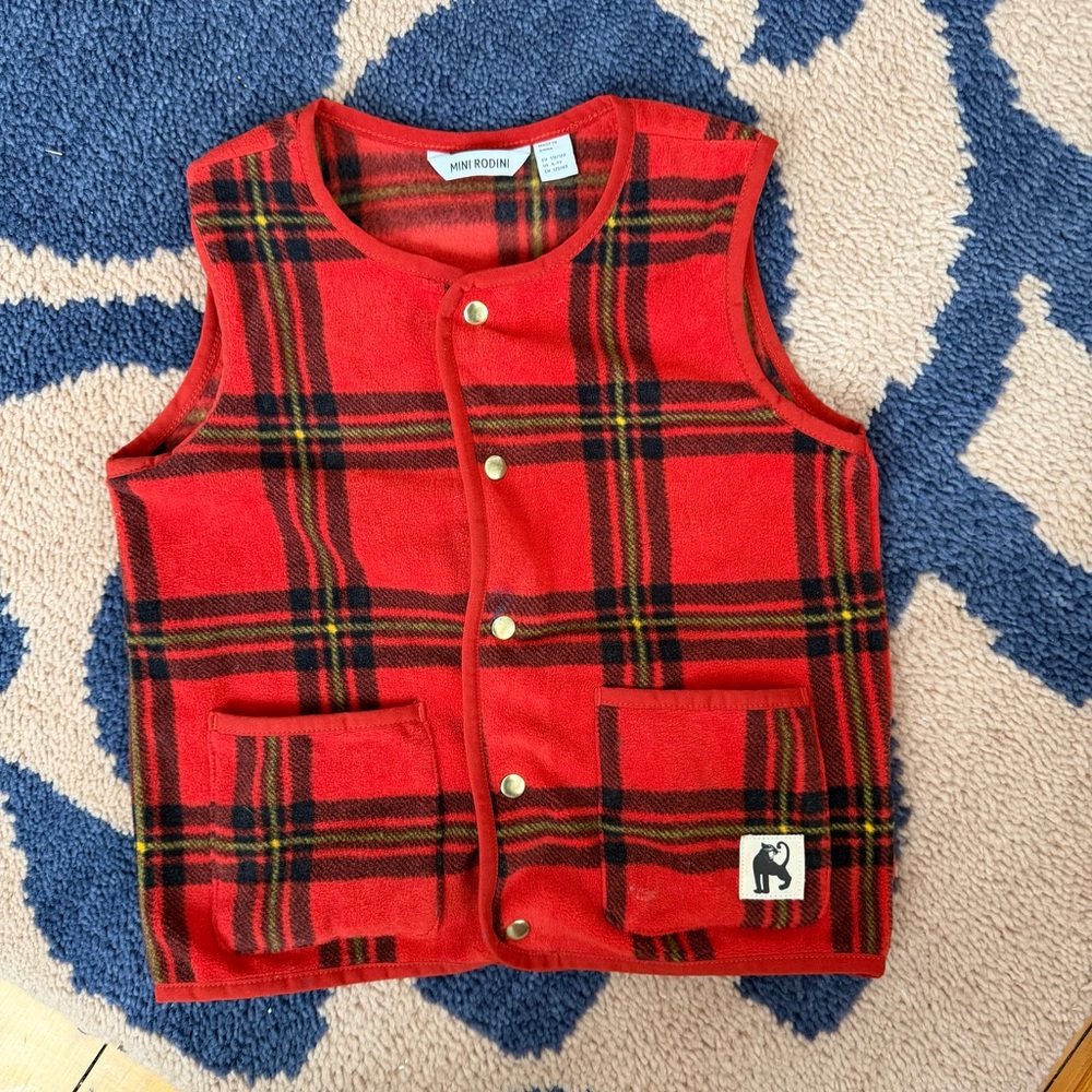 Mini Rodini kids fleece Vest 5-7y